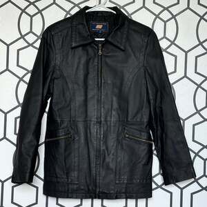 Nicky Jay Black Leather Jacket Women's XL Full Zip Super Active Outerwear